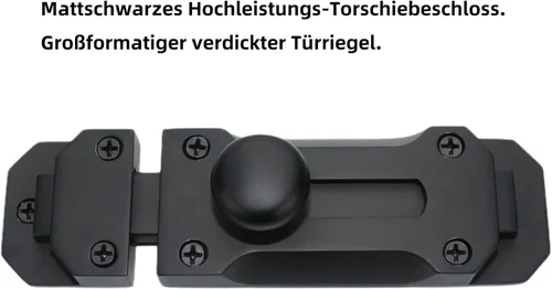 Vista 6 de Cerradura de puerta con cerrojo deslizante para puerta de granero, puerta de puerta, doble, frontal, cobertizo (5.5 pulgadas)