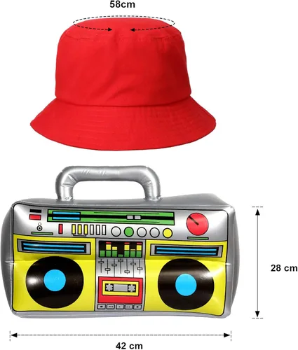 Vista 2 de meekoo Kit de disfraz de hip hop, gafas de sol con cadena dorada de los años 80s90, accesorios de rapero