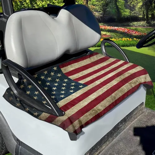 Vista 23 de Fundas de asiento de carrito de golf, lavables para carrito de golf, manta de toalla para carrito de golf, club, coche, fácil de instalar, funda