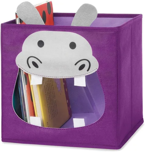 Vista 6 de Whitmor 6256-4925 cubo para guardar juguetes plegable con cara de rana