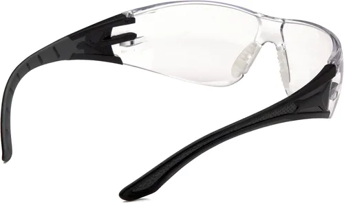 Vista 4 de Pyramex Endeavor Plus Safety Glass Black/Gray Frame With Foam Padding Clear H2MAX Anti-fog Lens