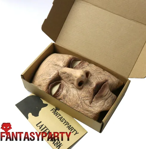 Vista 7 de Máscara de Halloween para fiesta de disfraces de látex humano de cabeza vieja máscara realista