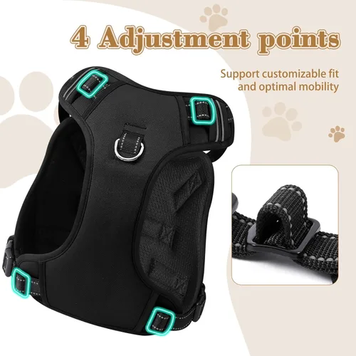 Vista 3 de NOYAL Arnés de elevación para perros para mascotas mayores y lesionadas – Soporte de cuerpo completo con malla transpirable, ayuda de pierna