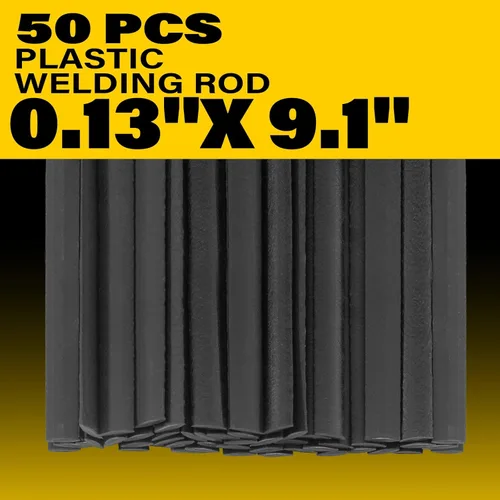 Vista 5 de Allturn 50 varillas de soldadura de plástico negro para reparar parachoques de plástico, kayaks, TPO TEO PP, 9.1 pulgadas de longitud.