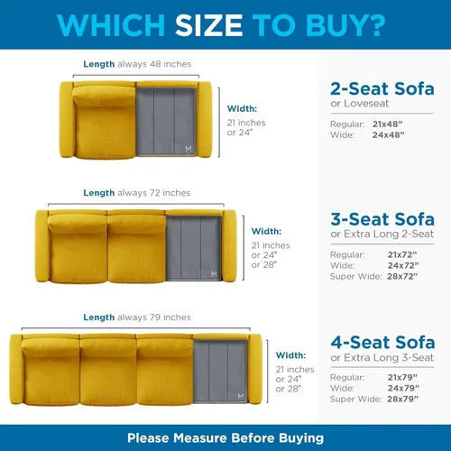 Vista 3 de Meliusly Soporte de cojín de sofá resistente para cojines caídos (21 x 48) madera contrachapada reforzada para asiento hundido, soporte de sofá