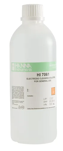 Hanna Instruments Solución de limpieza de electrodos de uso general HI7061L, botella de 16.9 fl oz