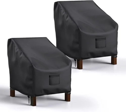 Vista 10 de Mrrihand - Fundas impermeables para sillas de patio, fundas para asiento profundo, resistentes al aire libre