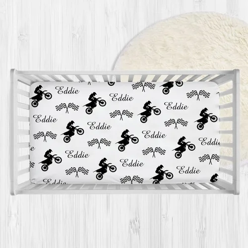 Vista 8 de Sábanas personalizadas para cuna de bebé de béisbol con nombre, sábanas personalizadas para colchón de cuna con textura de béisbol para bebés