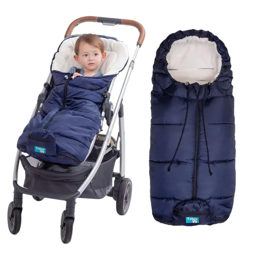 Vista 10 de Yobee Saco de dormir universal resistente a la intemperie para cochecito, cómodo y cálido, ajustable, seguro, manta impermeable para todos
