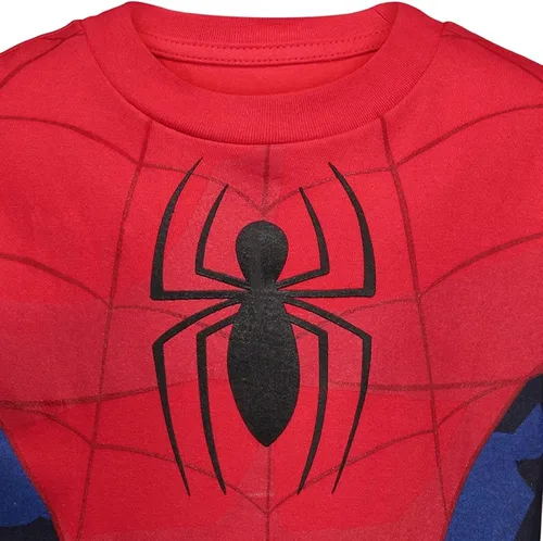 Vista 8 de Marvel Spider-Man - Paquete de 4 camisetas sin botones para niños pequeños a grandes