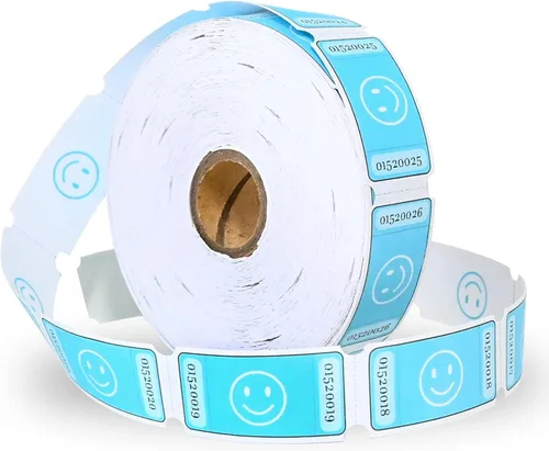 Vista 8 de L LIKED Rollo de Boletos de Rifa Smile, Cada Boleto 1''x2'', para Eventos, Entrada, Recompensa de Clase, Recaudación de Fondos y Premios, 1000 Rosa