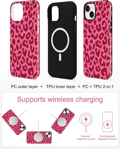Vista 222 de Jusy Funda compatible con MagSafe con estampado de caparazón de tortuga marrón para iPhone 7/8/SE, cubierta protectora de TPU suave magnética