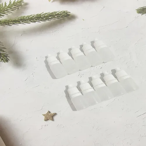 Vista 5 de 30 botellas vacías de plástico exprimible con cuentagotas de 0.1 fl oz, blanco, 1.8 pulgadas de diámetro, 4.2 pulgadas de longitud, plástico