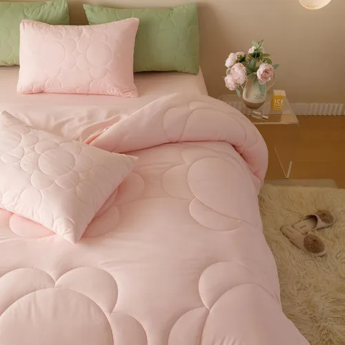Vista 451 de CLOTHKNOW Juego de edredón de 3 piezas a cuadros color beige óxido, tamaño Full, juego de ropa de cama de cuadros edredón terracota con 2 fundas