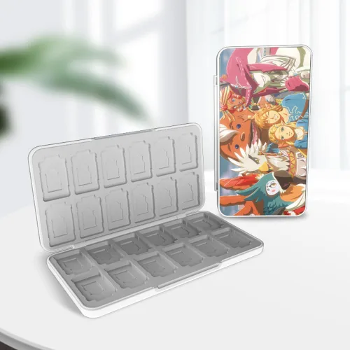 Vista 8 de PERFECTSIGHT Switch Game Case Compatible with Nintendo SwitchSwitch OLEDSwitch Lite, Switch Game Holder Cartridge Case with 24 Game & 48 Micro SD