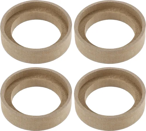 Vista 11 de uxcell 4 anillos espaciadores de montaje de subwoofer universales de 1 pulgada de madera maciza beige