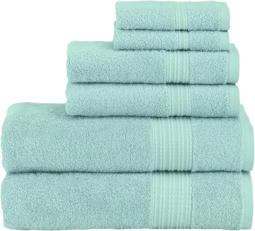 Vista 15 de Nine West Toalla de baño de rizo de lujo de gran tamaño, suave, afelpada y densa, extra grande, calidad de hotel, 0.23 oz/m², 1% algodón turco, Verde