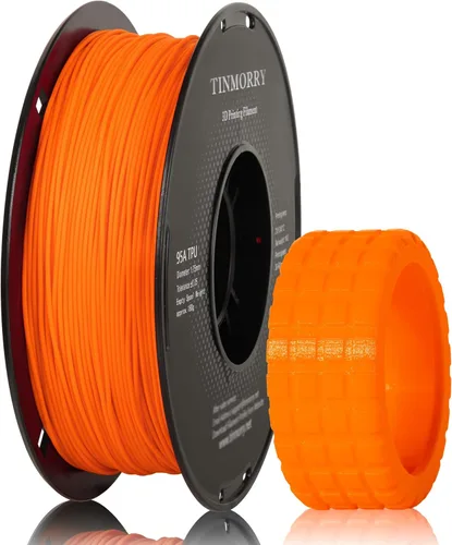 Vista 17 de TINMORRY - Filamento de poliuretano termoplástico (TPU) de 1.75 mm para impresora 3D, 1 bobina de 2.2 libras/1 kg, verde esmeralda transparente