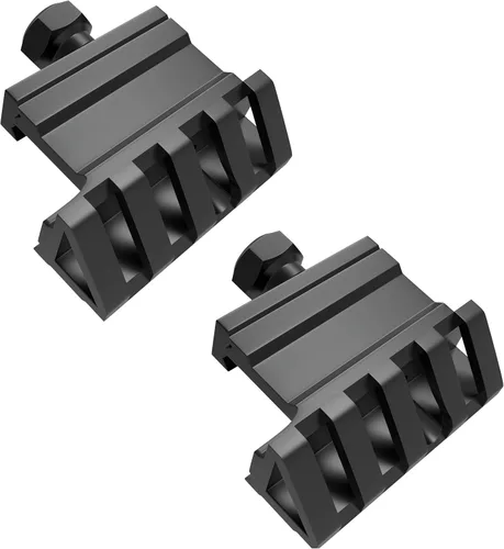 Vista 7 de 45 grados Offset Mount 4 ranuras Picatinny Weaver Rail Mounts para linterna láser mira óptica (MT45)