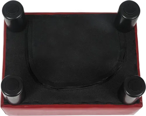 Vista 38 de Adeco 15.4" Small Footstool Ottoman for Footrest, Modern Rectangle Step Stool Extra Seating with Non-Skid Plastic Legs for Living Room, Couch, Brown