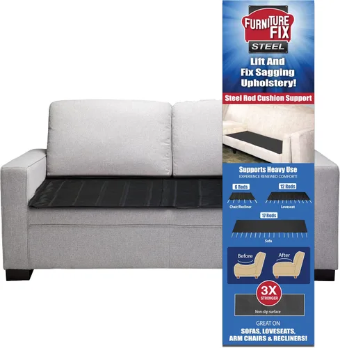 Vista 9 de Furniture Fix Steel para silla, sofá, sofá biplaza, colchón o cojín de sofá, soporte de asiento ajustable antideslizante supercómodo, prolonga