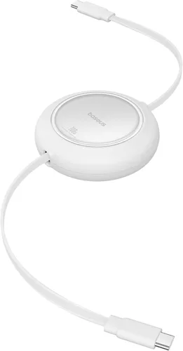 Vista 9 de Baseus Cable USB C a USB C, cable de carga rápida retráctil USB C 5A de 100 W, cable de carga rápida USB tipo C de 4 etapas de longitud