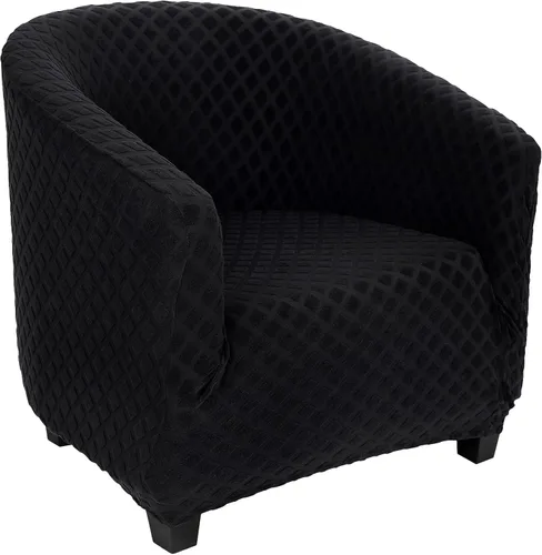 Vista 10 de SearchI Funda elástica para silla club, fundas elásticas para sillas barrel de color sólido, fundas para sillas tub de spandex, funda de sofá