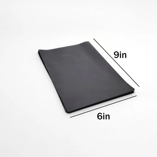 Vista 2 de YESON Bolsas de celofán transparentes para golosinas, bolsa de plástico para celofán, bolsa de plástico negra de 6 x 9 pulgadas, paquete de 50