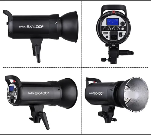 Vista 3 de Godox SK400II Profesional Compacto 400Ws Estudio Flash Luz Estroboscópica Godox 2.4G Inalámbrico X Sistema GN65 5600K con 150W Modelado Lámpara