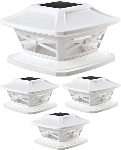 Vista 12 de Davinci Lighting - Lámpara solar Flexfit para exteriores con base para postes de madera de 4 x 4, 5 x 5 y 6 x 6 pulgadas, luz LED brillante