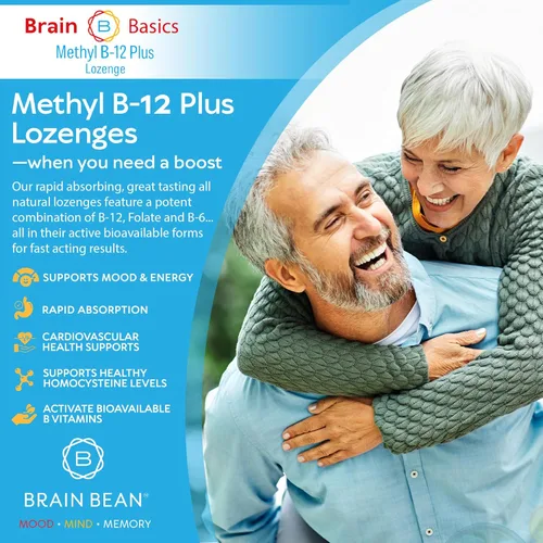 Vista 3 de Metil B-12 y folato de metilo extra fuerte – 60 tabletas masticables, sabor cítrico naranja – Suplemento bioactivo de vitamina B-12 y folato B9