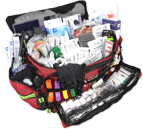 Vista 6 de Lightning X MB50 - Bolsa de equipo para respiración y trauma con kit de llenado para First Responder EMT, color azul