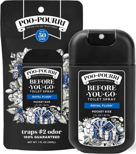 Vista 13 de Poo-Pourri Before-You-Go - Aerosol para inodoro, color Royal Flush, tamaño de viaje, 0.3 onzas líquidas, eucalipto y menta verde