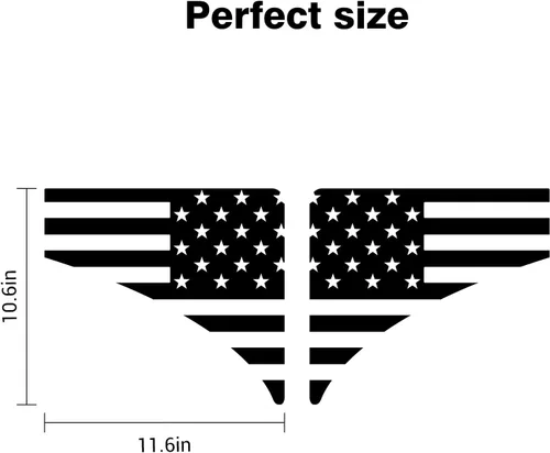 Vista 7 de JeCar Calcomanías de vinilo para guardabarros laterales, bandera estadounidense, compatibles con Ford Bronco 2021-2023, 1 par