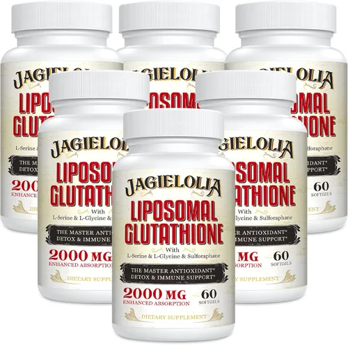 Vista 8 de Glutatión liposomal de 2000 mg con L-serina, L-glicina y sulforafano – Formulación única de L-glutatión activo para mejorar la absorción – Domina