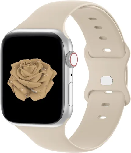 Vista 19 de Bandiction Compatible with Apple Watch Series 3 38mm Series 5 40mm iWatch Bands 38mm 40mm 41mm, Soft Silicone Sport Replacement Strap Compatible for