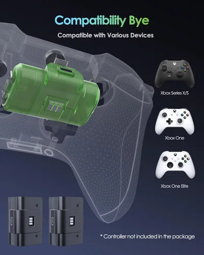 Vista 2 de Rechargeable Xbox Controller Batteries Pack forXbox One Xbox Series XSWith 4 COVER Fast Charging Xbox Play and Charge Kit1 Battery40H PlaytimeXbox