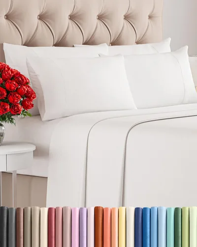 Vista 13 de Juego de sábanas Twin de 4 piezas - Cómodo, transpirable y refrescante - Juego de ropa de cama de lujo de hotel ultrasuave con bolsillos profundos
