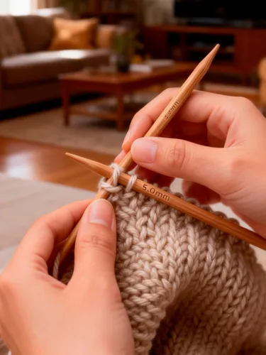 Vista 7 de Haosie Juego de agujas de tejer de doble punta, 55 piezas, agujas de tejer de bambú para manualidades hechas a mano, pequeños artículos de punto, 11