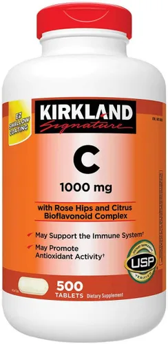 Kirkland Signature Vitamina C 1000 mg., 500 tabletas (paquete de 2)