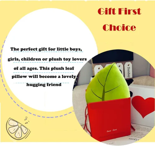 Vista 4 de CHELEI2019 Almohada de hojas de 19.7 pulgadas, almohada de felpa en forma de hoja de planta rellena 3D para decoración de habitación