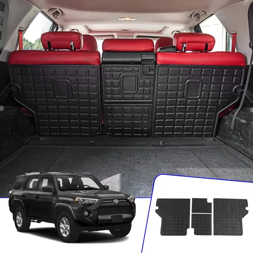 Vista 12 de Rongtaod Protector de asiento trasero compatible con Toyota 4Runner 2010-2024, alfombrillas de respaldo de 5 asientos, fundas de asiento trasero