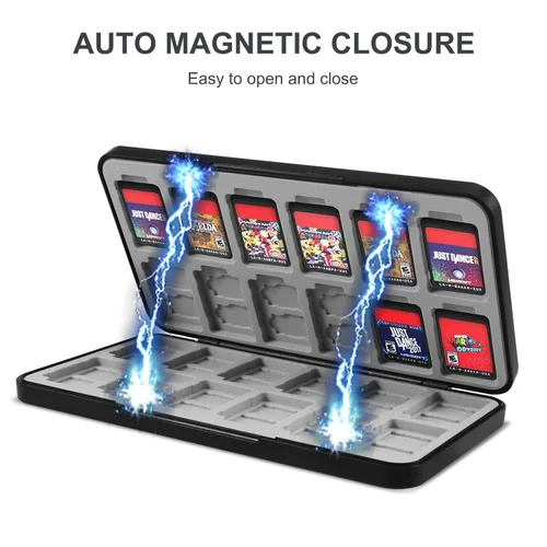Vista 5 de for Switch Game Card Case for Nintendo SwitchLiteOLED, with 48 Micro SD Card Slots & 24 Game Card Slots, Cartoon Portable Game Card Holder Cartridge