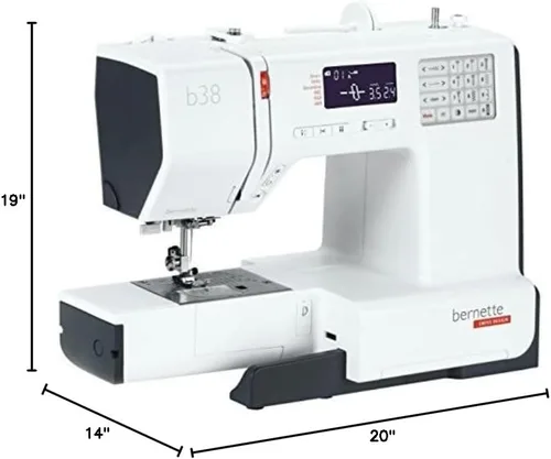 Vista 5 de Bernette Máquina de coser computarizada B38 Swiss Design 394 puntadas, pantalla LCD, mesa de extensión, 8 pies prensatelas Bobinas, agujas