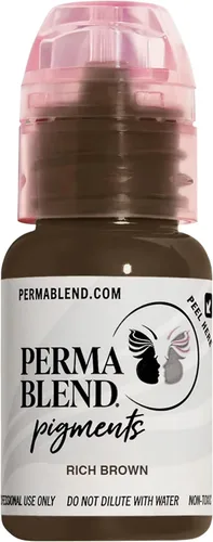 Vista 9 de Perma Blend Pigmento de tinta de tatuaje de cejas rubio jengibre, suministros profesionales de microblading para cejas, botella de 1/2 oz