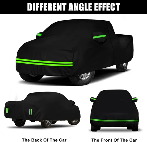 Vista 4 de Funda impermeable de repuesto para camioneta Nissan Frontier Crew Cab cama de 5 pies, 6 capas para todo tipo de clima, cubierta de camión con puerta