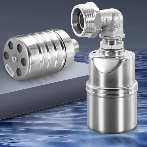 Vista 6 de Automatic Water Level Control Float Valve 304 Stainless Steel for Containers/Pools/Solar DN20 Mini Ball Valve with Elbow & Adapter