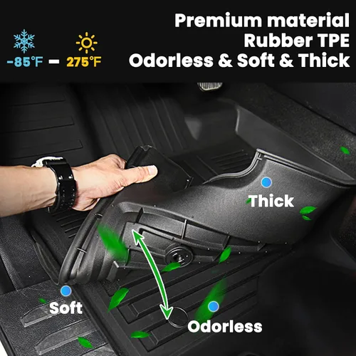 Vista 3 de Auxko Alfombrilla de carga para todo tipo de clima, apta para Toyota 4Runner 2025 de 5 plazas, versión de gasolina, forro de elastómero