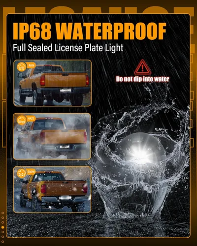 Vista 6 de LESAUCE Kit de luces LED para matrícula para Dodge Ram 1500 Pickup 1994-2001, Dodge Ram 2500/3500 1994-2002 Pickup - LED blanco de 6000 K, carcasa
