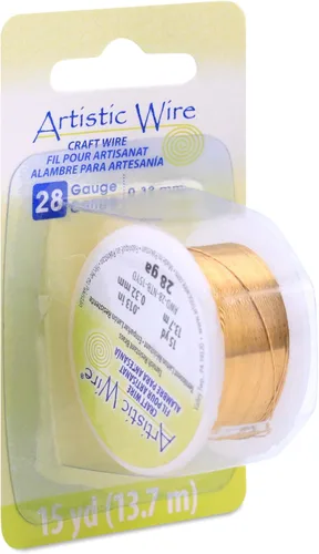Vista 19 de Artistic Wire, Alambre de latón calibre 12 resistente al deslustre, 10 pies
